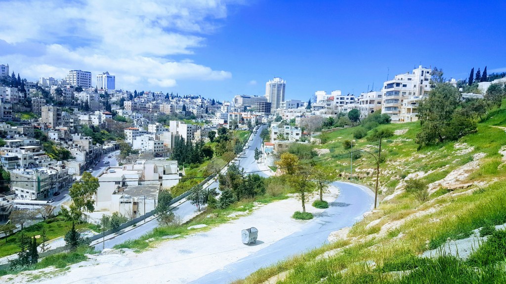 Two old quarters of Amman: Jabal Lwebdeh (R) and Jabal Amman (L).